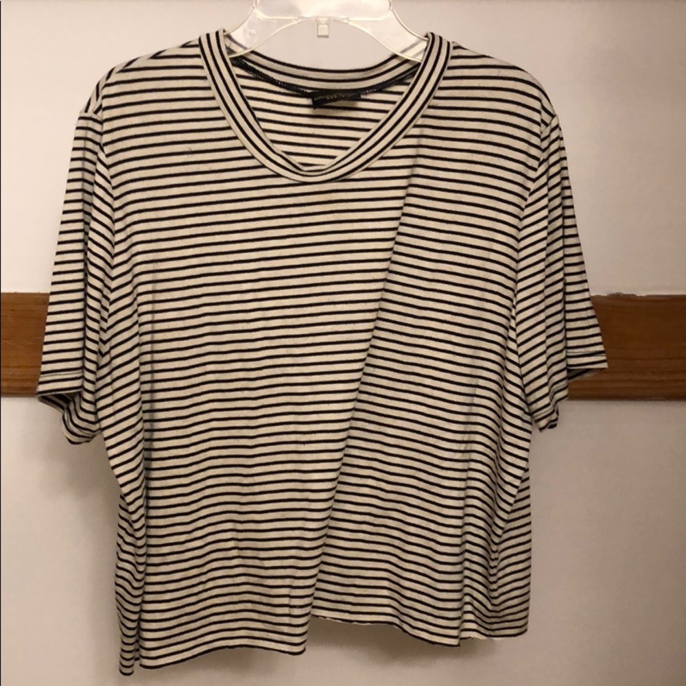 Women’s crop striped tee